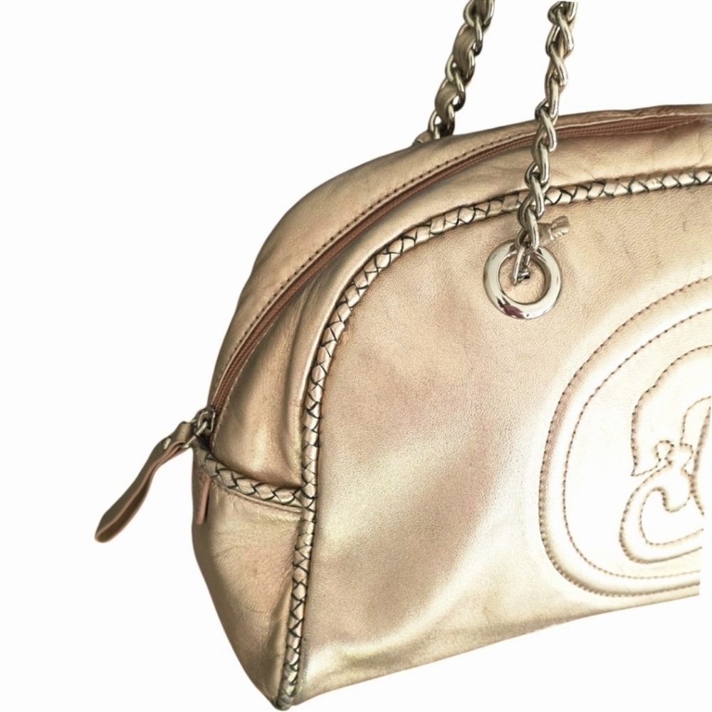 Sharif Gold Embossed Shoulder Bag - Picture 8 of 15